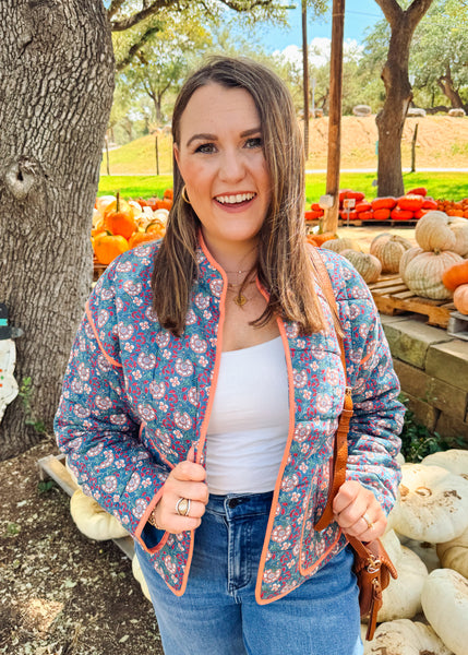 Cher Block Print Floral Jacket