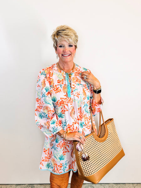 Perla Coverup Dress in Orange