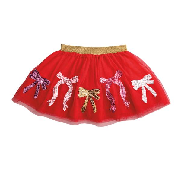 Multi Bows Red Sequin Tutu