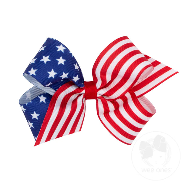 Medium Patriotic Stars and Stripes Bow