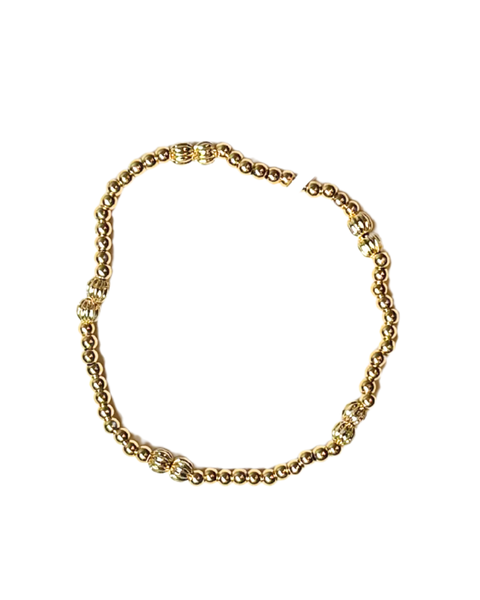 Gold 3mm Stretch Bead with Larger Accent Beads