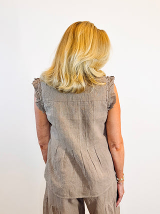 Striped Ruffle Top