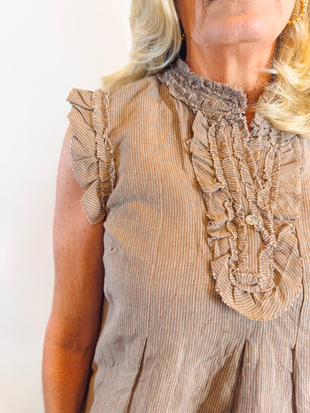 Striped Ruffle Top