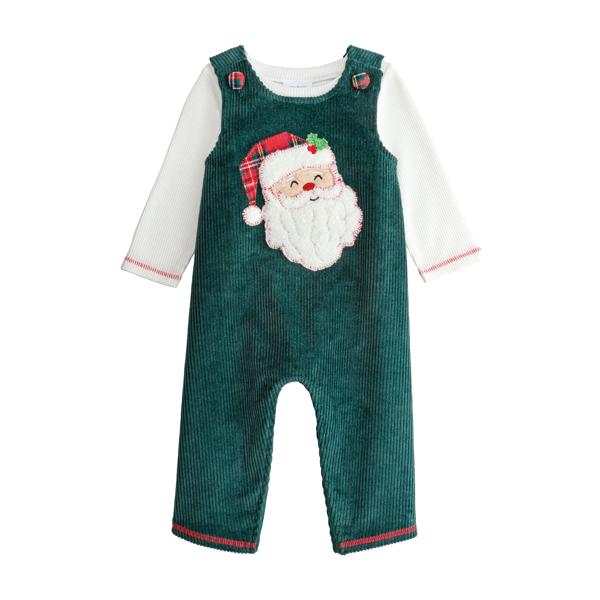 Santa Green Corduroy Longall Set
