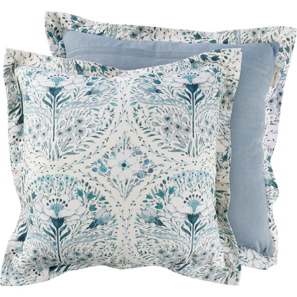 Blue Floral Pillow