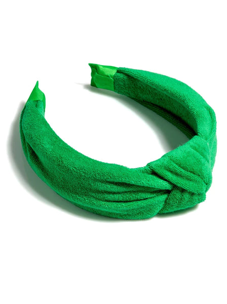 Terry Knotted Headband- Green