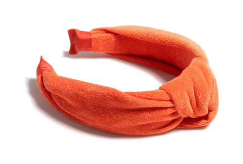 Terry Knotted Headband- Orange