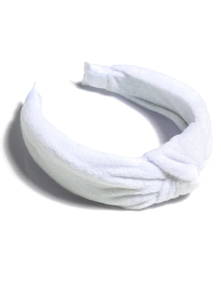 Terry Knotted Headband- White