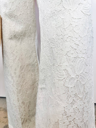 Fiona Wide Leg Jean - Wheat Lace