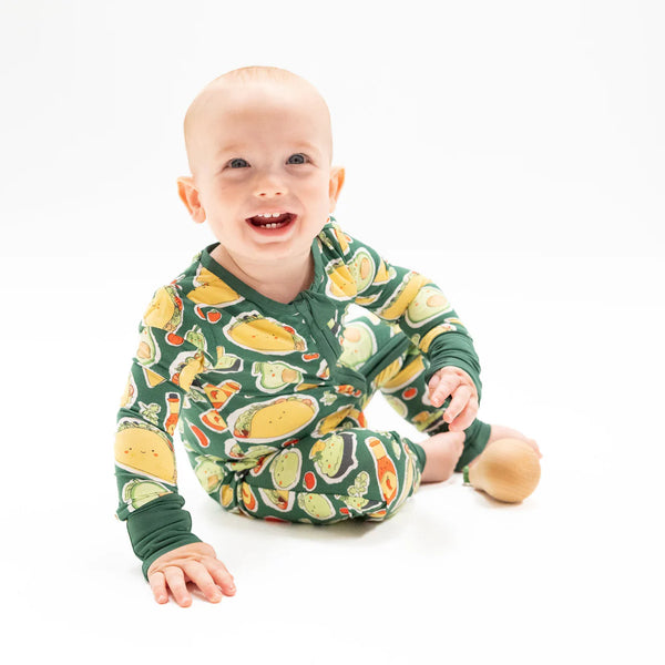 Happy Tacos 2 Way Zipper Convertible Romper