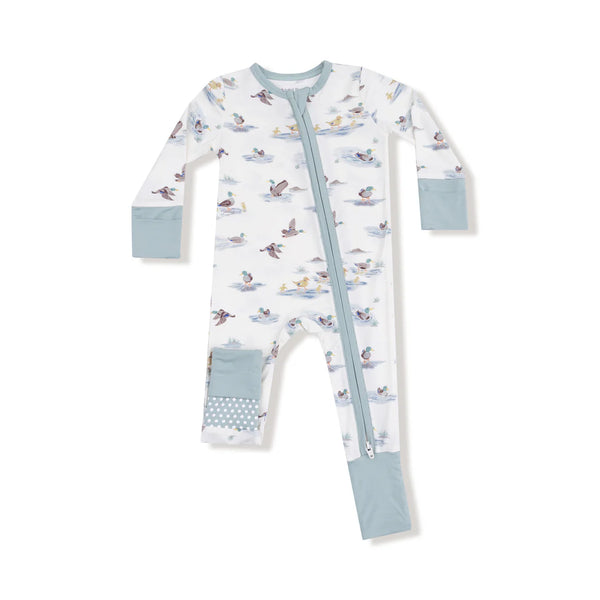 Migrating Mallards 2 Way Zipper Convertible Romper