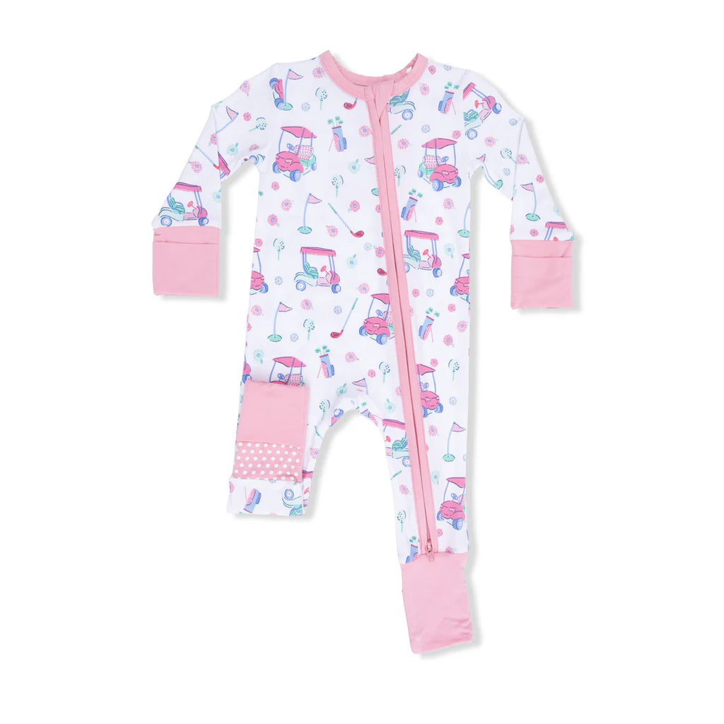 Golf Clubs & Flowers Convertible Romper Sleeper
