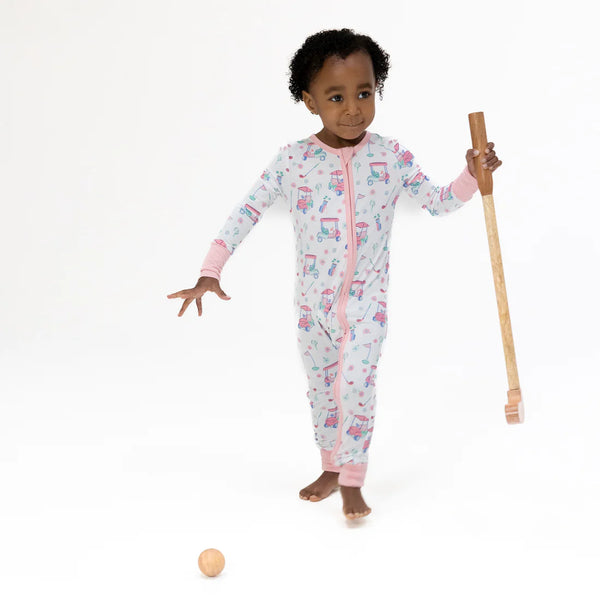 Golf Clubs & Flowers Convertible Romper Sleeper