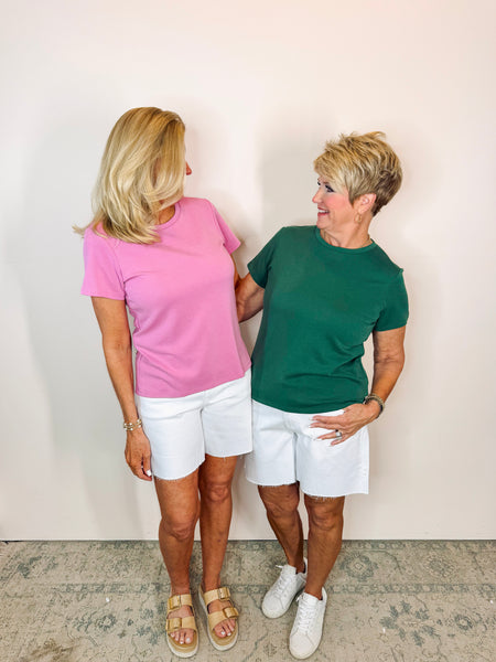 Hailey High Rise Short W/raw Hem