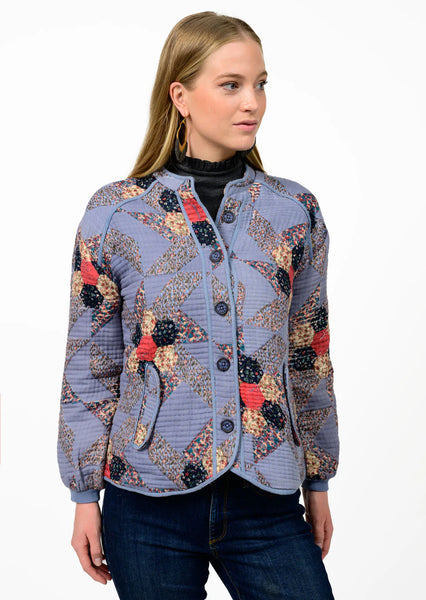 Blue Quilted Jacket