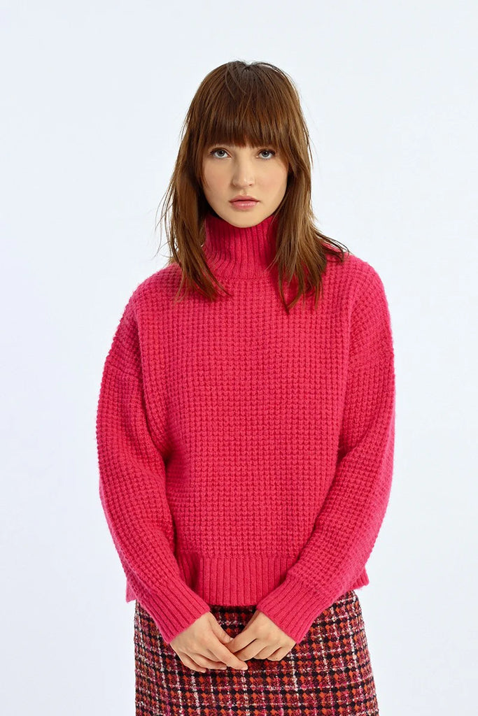 Fushia Knitted Sweater