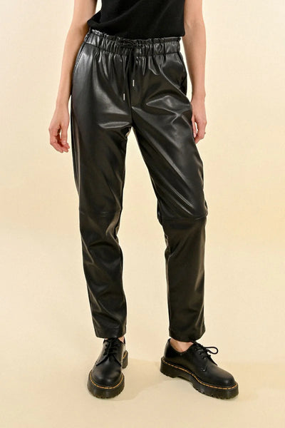 Black faux Leather Pants