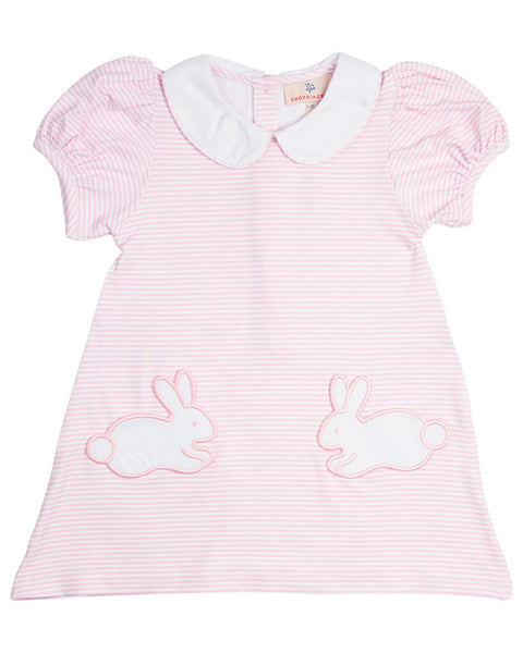 Pink Stripe Knit Bunny Pocket Jumper