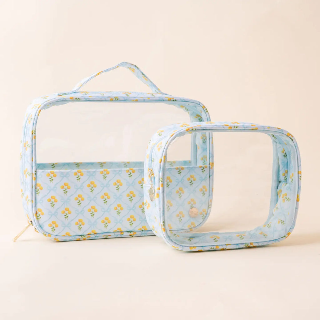 Clearly Chic Cosmetic Bag Set-Marigold Lane Blue