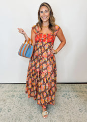 Rosa Brown Rose Dress