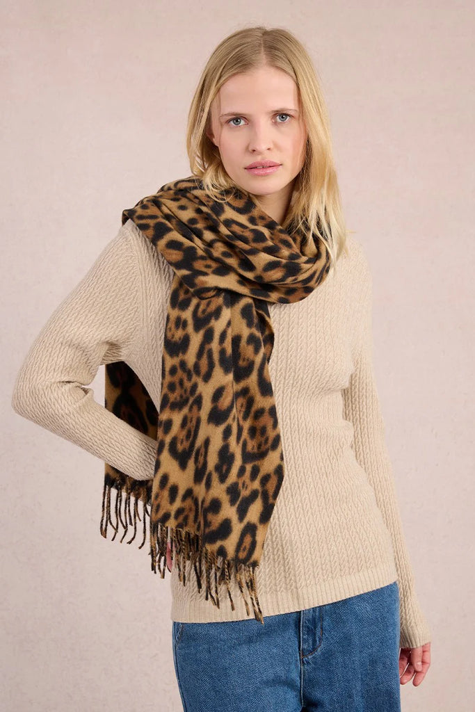 Leopard Print Long Scarf