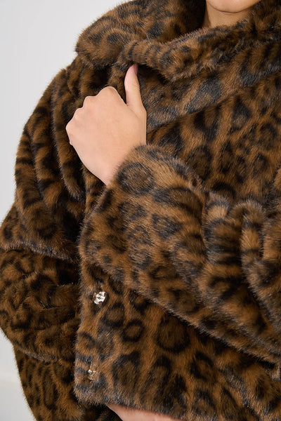 Leopard Faux Fur Jacket