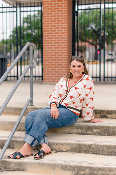 Texas Knit in Mascot Rhinestone Cardigan