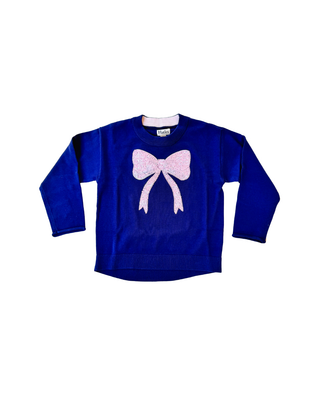 Pink Bow Sequin Sweater