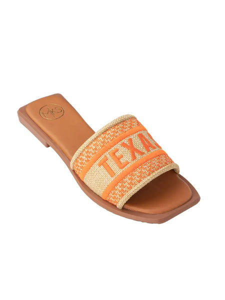 Bobbie Game Day Texas Sandals-Orange