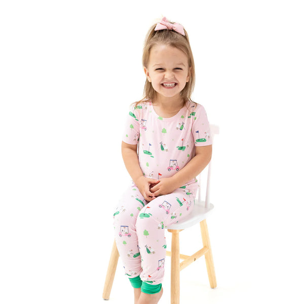 Dog Gone Golf in Pink S/S Loungewear Set
