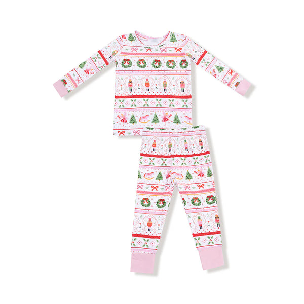 Sugar Plum Fairy Fair Isle Pink Loungewear Set