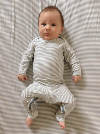 Blue Stripes Bamboo Convertible Pajama