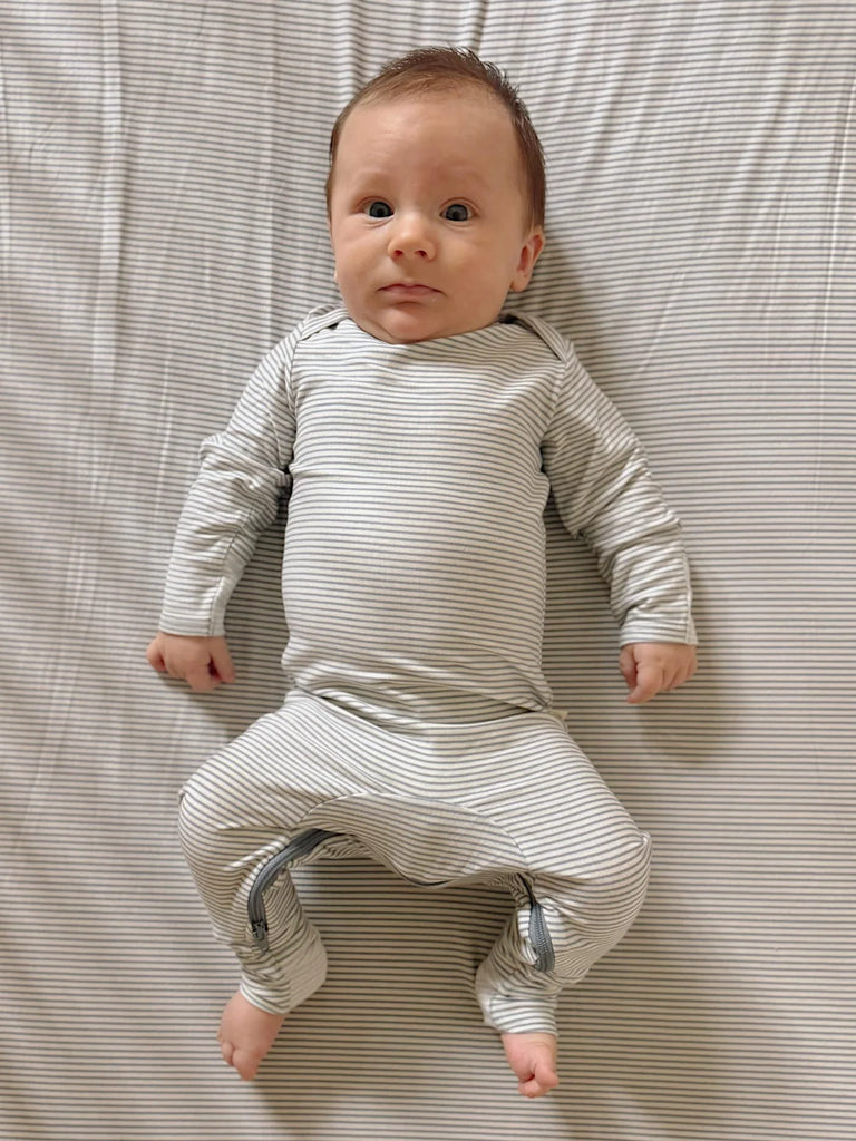 Blue Stripes Bamboo Convertible Pajama