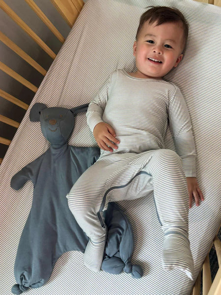 Blue Stripes Bamboo Convertible Pajama