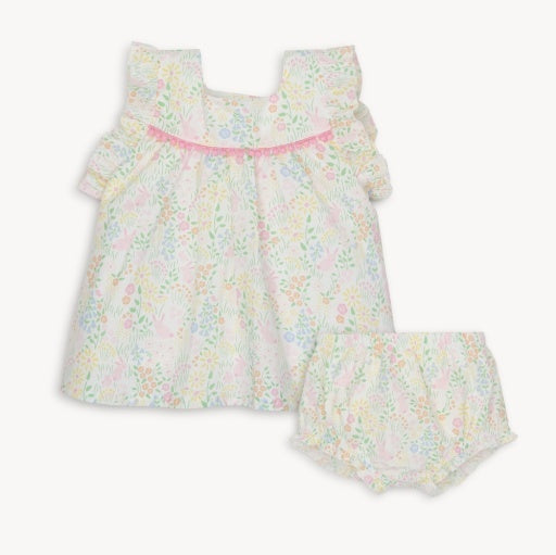 MAGNETIC ME HOPPY GARDEN COTTON DRESS  DIAPER COVER SET