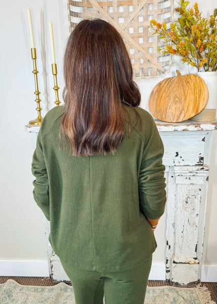 Lazy Sunday Top- Army Green