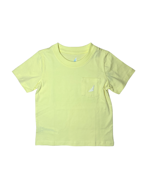 Waves Asher Graphic Pocket Tee in Yellow