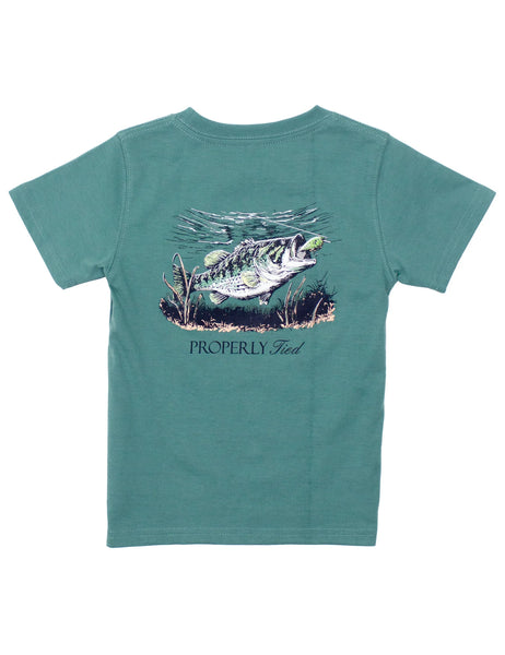 Set the Hook in Marine Green Graphic Tee