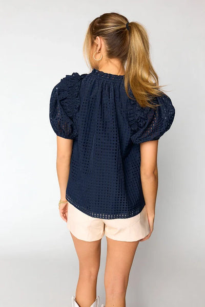 Essie Ruffle Short Sleeve Top