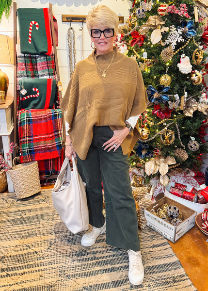 Meg High Rise Fab Ab Wide Leg in Sherwood Forest