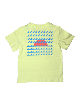 Waves Asher Graphic Pocket Tee in Yellow