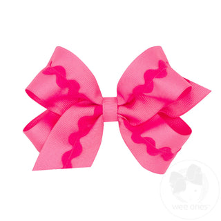 Medium Grosgrain Hair Bow with Ric-Rac Trim