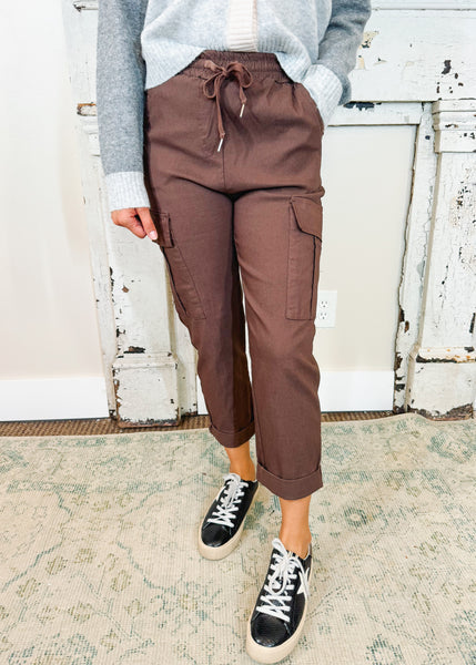 Dylan Cargo Pant in Chocolate