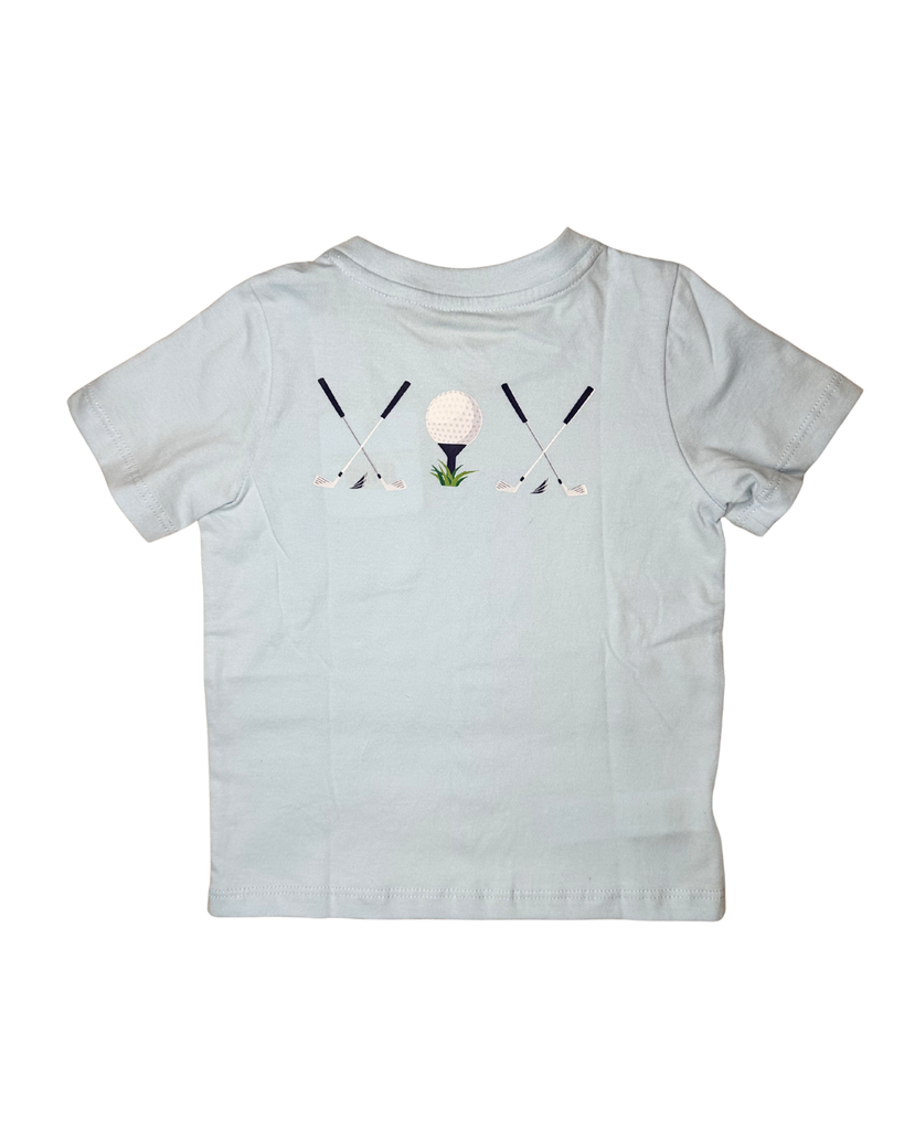 Golf Asher Graphic Pocket Tee in Light Blue