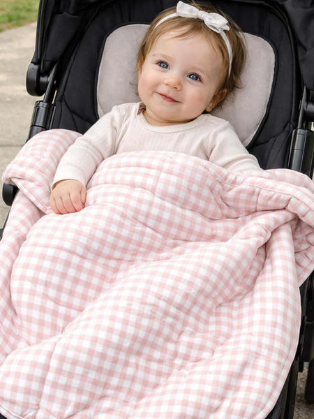 Pink Gingham Cloud Blanket 1.0 TOG