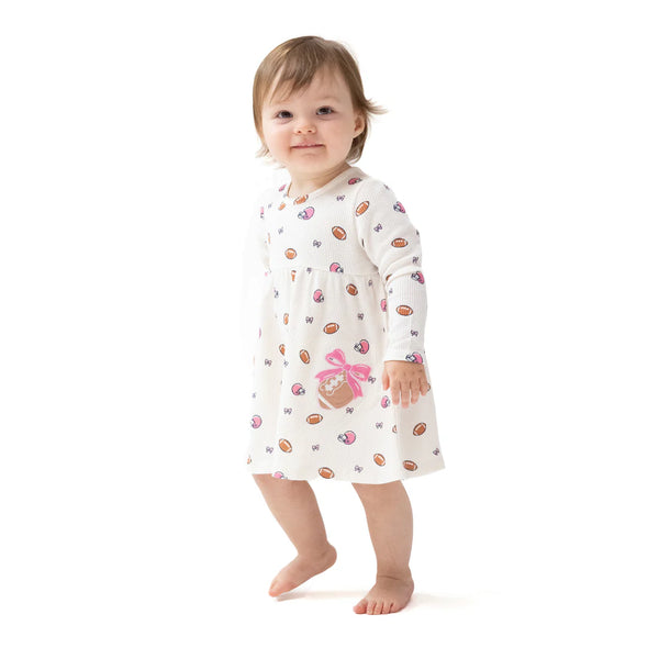 Football & Bows Dress & Bloomer