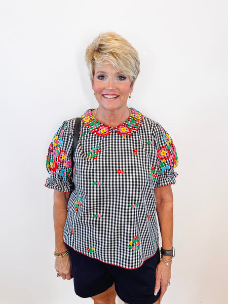 Gingham Garden Top