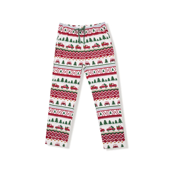 Adult Red Truck Fair Isle Loungewear Pants