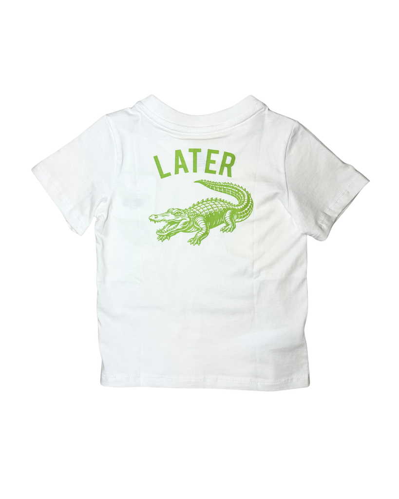 Later Gator Asher Graphic Pocket Tee in White