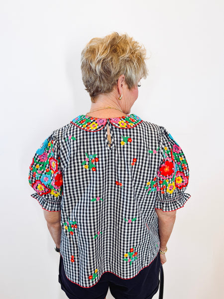 Gingham Garden Top